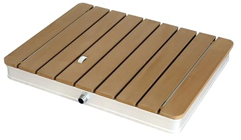 Panneau de douche d'extérieur de qualité supérieure - 22 buses - Composé bois-plastique et aluminium - Fontaine d'eau 400 cm