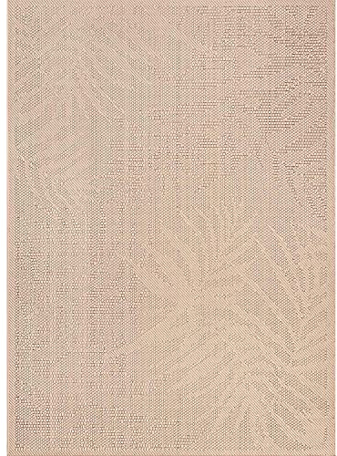VIMODA Teppich In- & Outdoor Wetterfest – Balkon Terrasse Garten, Wohnzimmer & Küche -Waschbar,Size:200x280 cm;Farbe:Beige1