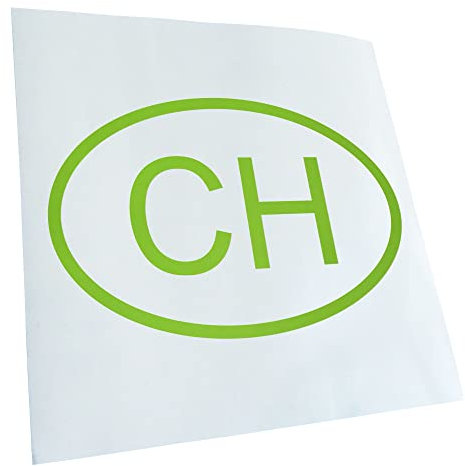 Kiwistar - Autoaufkleber - Grün - 15x10cm Schweiz CH - Heckscheibe Auto Aufkleber wetterfest für Kfz LKW Mofa Truck - Sticker außen selbstklebend Tuning Zubehör für Fenster Fahrzeug Scheibe