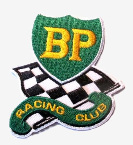 hotrodspirit - Patch BP Racing Club 7,5 x 6,5 cm zum Aufbügeln, für Garage / Jacke