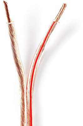NEDIS - Cavo per altoparlante, 2 x 4 mm2, 15 m, colore: Trasparente