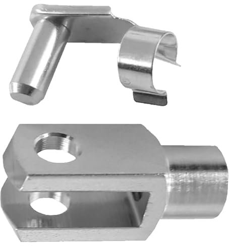 FKAnhängerteile - 5 Stück - Gabelkopf - Gabelgelenk 12x24 DIN71752 - M12 + Sicherungsbolzen/ES-Bolzen