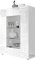 Tousmesmeubles Vitrine 2 Portes Laqué Blanc Brillant - Bari - L 121 x l 42 x H 166 cm - Neuf