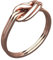 GWG Jewellery Anello Placcato in Oro Rosa 18K Nodo d'Amore Celtico Doppio - 8 in Confezione Regalo per Donne