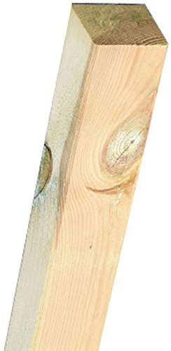 Poteau en bois carré 9 x 9 cm, hauteur 190 cm. Utile pour la construction de clôtures, carrés..