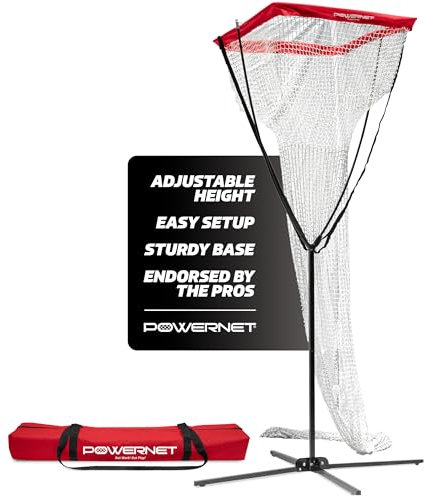 PowerNet Volleyball-Setter-Trainer-Netz, höhenverstellbar, ideal für Innen- und Außenübungen.