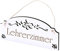 Schild Lehrerzimmer - Vintage Türschild mit Ornamenten 22 x 11 cm