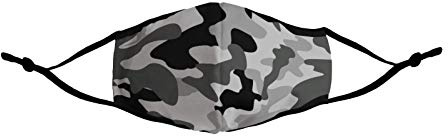 Dilara Face Mask aus Baumwolle waschbar Schwarz - Mund und Nasenschutz Maske aus Stoff mit Maskenmotiv Spruch