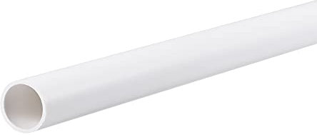 sourcing map PVC Pipe Round Rigid Plastic Tube 10mm ID 12mm OD 500mm White for Water Pipe,Crafts,Decoration,Cable Sleeve