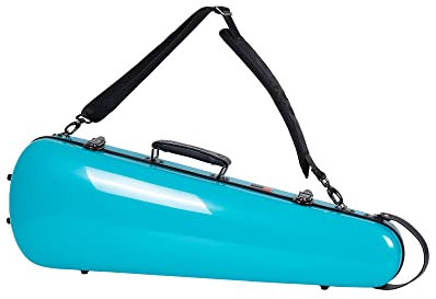 Crossrock Custodia in fibra di vetro adatta a violino 4/4 con spalline rimovibili, blu menta (CRF1020VMB)