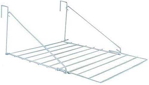 SAVING HUB Over Door Drying Rack - 7m Airer - Metal - Laundry Towel Clothes Utility Drying Balcony Caravan Rail - Horizontal Storage