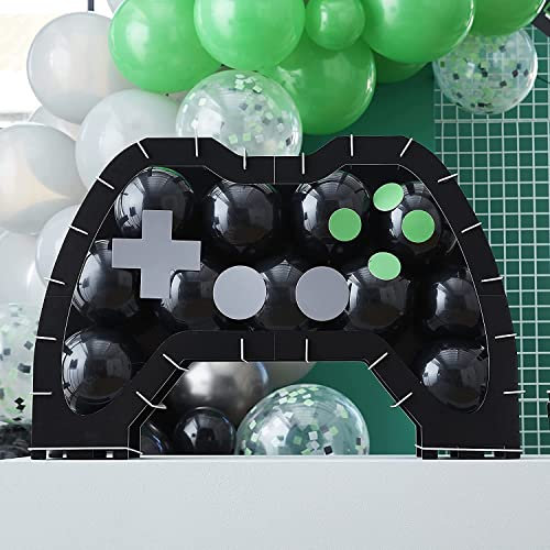 Ginger Ray Videospiel-Controller-Form Mosaik Kinder Party Gamer Dekoration Luftballons Kit, schwarz, groß
