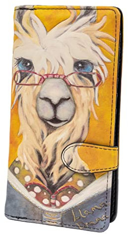 Shag Wear Damen Geldbörse aus veganem Leder mit Kartenhalter, durchsichtigem Ausweisfenster und Reißverschluss-Münzfach, Bed Time Stories, Einheitsgröße