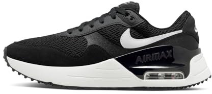 NIKE Men's Air Max Systm Sneaker, Black White Wolf Grey, 10 UK