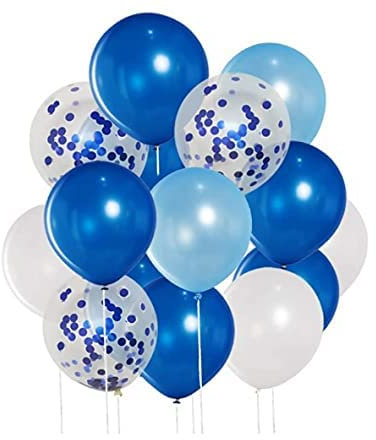 20 Stück Marmor-Konfetti-Latex-Luftballons, 30,5 cm, Heim-Party, Hochzeitsdekoration für Geburtstag, Hochzeit, Jahrestag, Brautparty, Dekoration (blau)