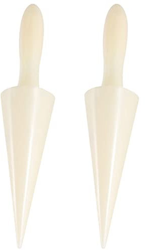 CALLARON Croissant 2 Stück Pizzelle Roller Krumkake Cone Ice Cream Cone Waffle Cone Roller Gebäck Dekoration Backwerkzeug Für Küche Beige Cremefarbenes Horn