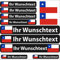 INDIGOS UG Fahrrad Aufkleber Chile - 13 Fahnenaufkleber glatt - Sticker selbst gestalten - Fahrrad - Auto - Motorrad - Namensaufkleber wasserfest personalisiert - Wunschtext