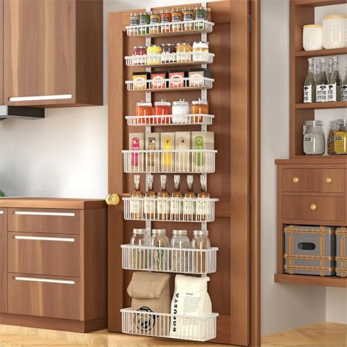 Moforoco over the door pantry organizer White