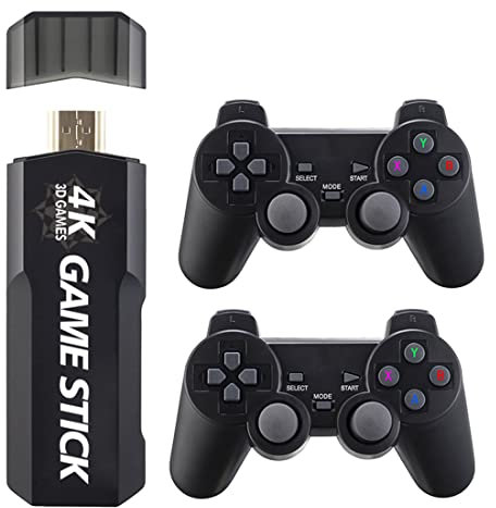 GEST 2.4G sans Fil Console de Jeux Rétro Console de Jeux Vidéo 4K HDMI Plug and Play pour TV/PC, Console Démulation de Jeux Vidéo 128G, 40000+ Jeux Intégrés, 2 Manettes de Jeu sans Fil 2.4G