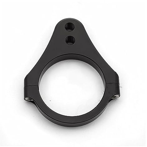RFSHOP Ammortizzatore Sterzo 31-54mm Ammortizzatore Sterzo Staffa Supporto Morsetto Forcella Supporto per Moto Corsa Moto Strada ATV Scooter Elettrico Stabilizzatore Sterzo(Black 54mm)