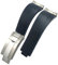 SDUTIO 20 mm breites Gummi-Armband mit kurzer Schnalle, passend für Rolex Daytona Submariner Role Oysterflex Yacht Master, kleines Handgelenk, Silikonarmband, Black Buckle Link, Achat