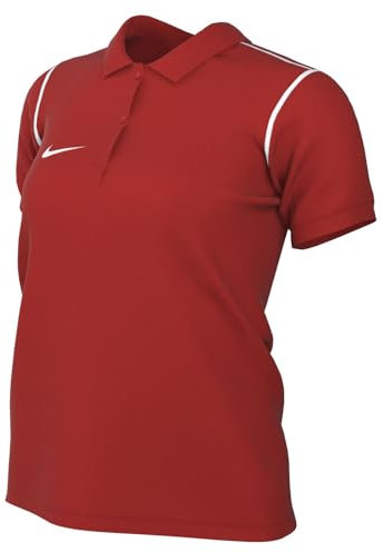Nike W NK DF Park20 Polo à Manches Courtes, Rouge/Blanc, m Femme