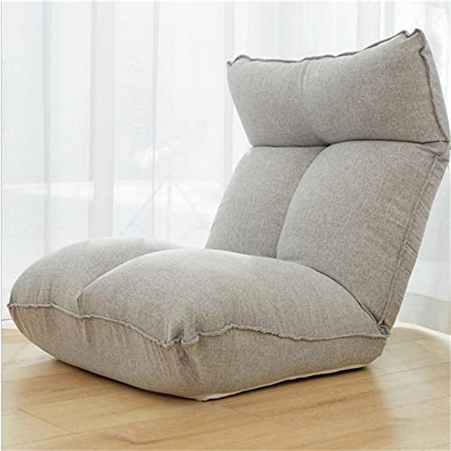 BYERZ HADWAO Lounge Chaise Rückenlehne, 14-Fach klappbar, Lazy Recliner Polsterstuhl, Verstellbarer Bodenstuhl für Fenster