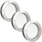 MLS Bullauge B4000, Set mit 3 Stück, für Türen, Robustes Aluminium, VSG-Sicherheitsglas, Passend für 40 mm Starke Türen, Beidseitig Sichtbare Befestigungsschrauben, Ø 250 mm, Klares Glas, Silber