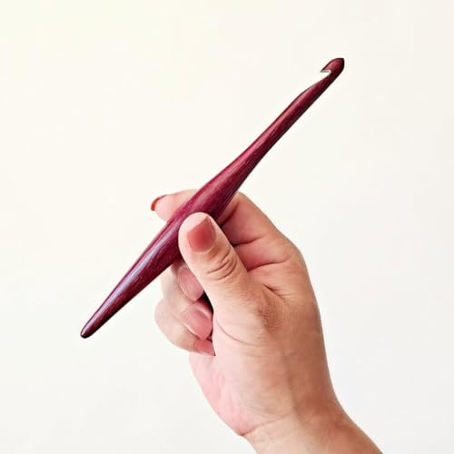 Furls Häkelnadel, Purpleheart Streamline, Holzhäkelnadeln, 17,8 cm (6,50 mm K)
