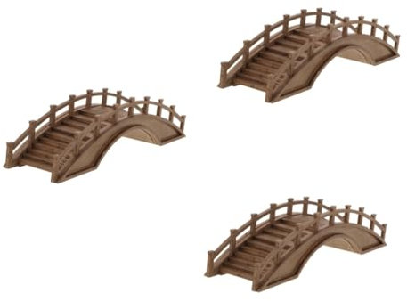 IMIKEYA 3st Antike Bogenbrücke Terrarienbrücke Aquarium-brückenornament Brückenfiguren Fairy Gardens Brücke Mini-gartenbrücke Aquarium-Ornamente Mikro-landschaftsgartenbrücke Hölzern