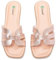 Ataiwee Sandales plates pour femme–Chaussons plats élégants et confortables avec sandales à enfiler à bout carré.(2307018,GD/MF,40)