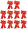 Hasaller 10 Stück Weihnachtsschleifen große Weihnachtsbaumschleifen Glitzer rot und gold Schleifen für Weihnachtsbaum Dekor Xmas Bowknot Ornamente Weihnachtsdekoration für Geschenke DIY Handwerk