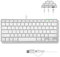 Macally Small Keyboard for Mac with USB Hub (3 Ports) - Wired 2 in 1 USB C + A Plug - Save Space with an Apple Compatible Keyboard (78-Key Layout) - Silver