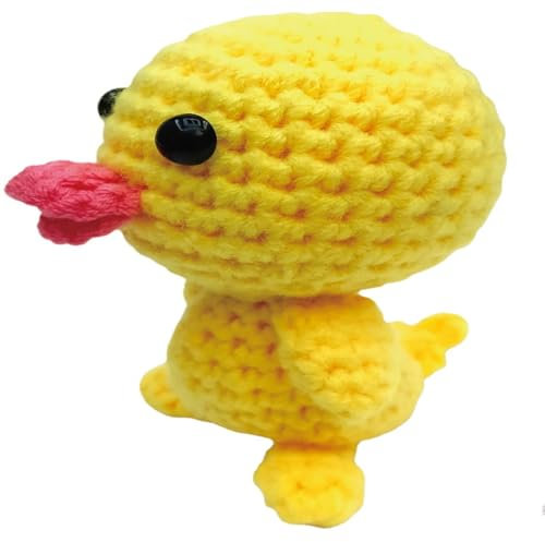 Lifemaison Ente Einsteiger Häkelset für Anfänger mit kinderleichtem Garn,Hilfsmitteln & Schritt-für-Schritt Videoanleitung,Ente Häkel-Starterset,für Erwachsene Kinder Geschenk DIY-Handarbeiten