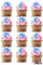 24 Pink and Blue Roses Mixed Colours Single Rose 2D Edible Rice Wafer Card Cupcake Toppers Cake Decorations Flowers Pre-Cut