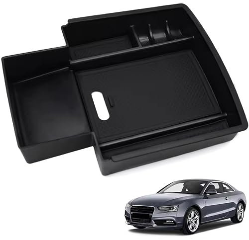 ONWZCJDI Auto Mittelkonsole Organizer Aufbewahrungsbox Für Audi A4 S4 B8 2011-2015,Aufbewahrungsbox Veranstalter,Zubehör Mittelkonsole Ablagefach