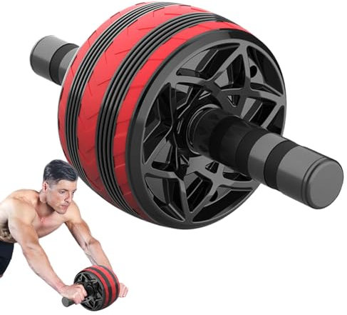 YNPQTDS Ab-Roller für Rumpftraining, Ab-Roller-Rad mit Doppelrad-Verbreiterungsdesign, 9 cm breit, Übungsräder für das Training zu Hause, gebaut, um hochintensiven Übungen standzuhalten