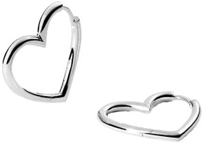 Purelei® Herz Creolen – Romantische Ohrringe aus recyceltem 925 Sterling Silber - Hochwertiger, verspielter Look - wasserfest - Echtsilber