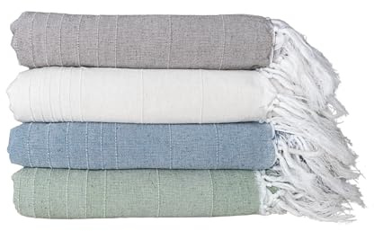 Sofaüberwurf 210 x 240 cm, 3-Sitzer, Tagesdecke für Betten mit 90/135/150 cm, atmungsaktive Sommerdecke, Mehrzweck-Tagesdecke mit Fransen, Schutz für Sofas und Betten, Mehrzweckdecke (Braun/Taupe)