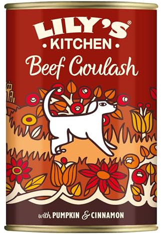Lily's Kitchen Mit natürlichen Zutaten hergestellt Für ausgewachsene Hunde Nassfutter-Dose Eine Rindsgulasch 6 x 400g