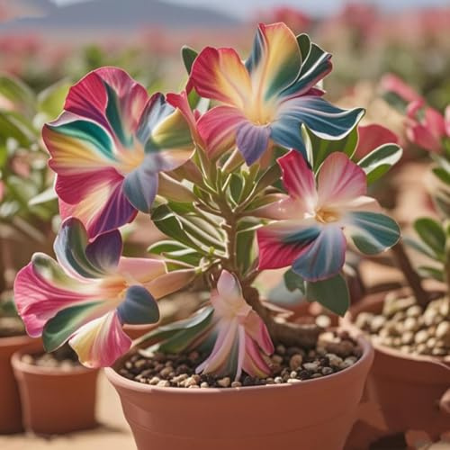 Wüstenrose Rhizome/Adenium obesum-Mehrjährig winterhart,Herbstpflanzung für Frühlingsschönheit-1 Rhizome-C