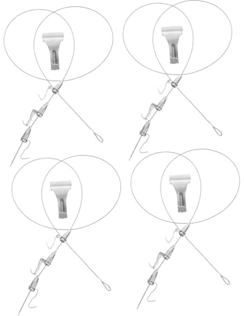 HAMPPLIES 4 Stück Verstellbares Bildaufhängeset Teilig mit Schienensystem für Einfache Montage Vielseitige Haken Tragbar und Werkzeugfrei für Galeriedekoration und Kunstwerke