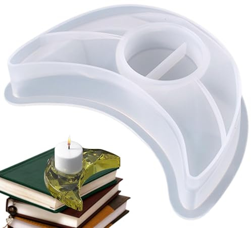 Générique Silikon Stern 3D Kerzenhalter Kerzenhalter aus Kunstharz, DIY Handwerk | Flexibel für Seifenton, Gips, Bastelzubehör, wiederverwendbar, für Kerzenherstellung, Ideen
