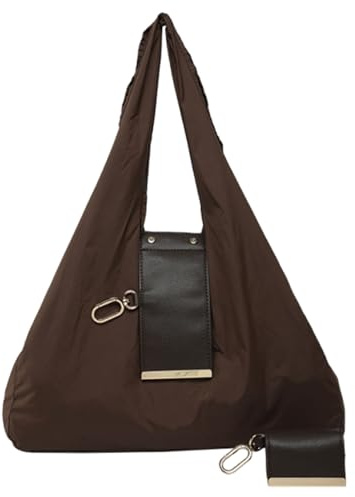 Generisch Keychain Tote Bag, Foldable Tote Bag, Expandable Leather Mini Bags With Key Ring, Portable Handbag For Daily Errands