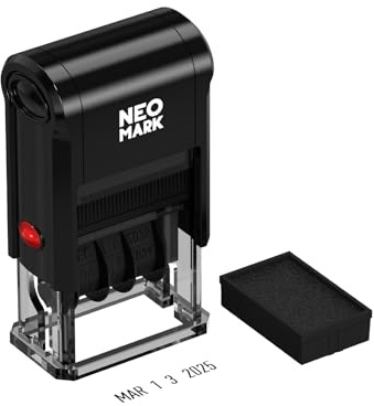 NEO MARK Self-Inking Date Stamp, 12-Year Adjustable Dater