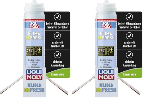 LIQUI MOLY Klimaanlagenreiniger Klima Refresh, Art.-Nr. 21465 I 75 ml Geruchsentferner Auto mit desinfizierenden Eigenschaften I Bekämpft Bakterien & Schimmel I Auto Erfrischer für Fahrzeuginnenräume