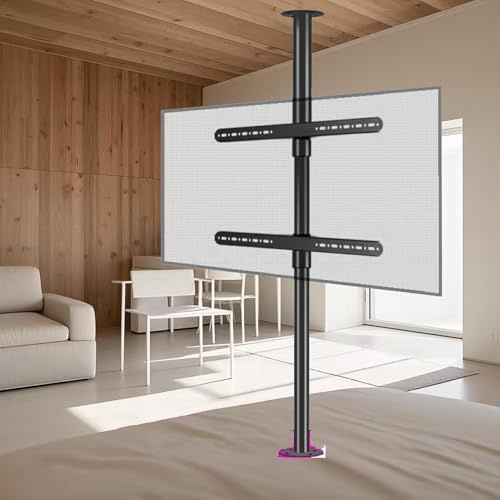 TV LCD 360 Gradi Rotante Telaio Pavimento - Parete Divisoria Mobile TV Girevole Base Girevole, Supporto TV Con Inclinazione Regolabile, Per Schermi LED Da 32-75 Pollici(60-85cm)