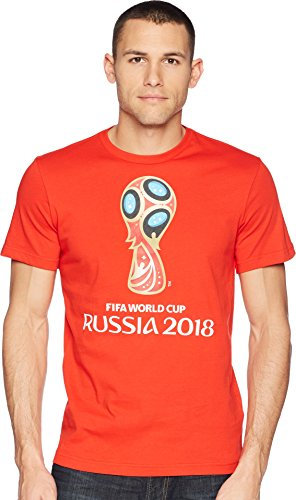 adidas World Cup Soccer World Cup Emblem Men's Tee, X-Large, Red