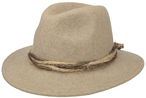 Hutshopping Tiroler Hut Damen/Herren - Made in Germany Trachtenhut Bayernhut Tirolerhut Winter Herbst Sommer Frühjahr Frühling-Sommer Herbst-Winter - M (56-57 cm) beige