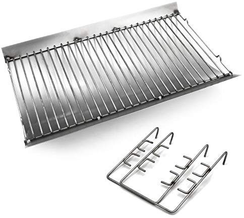Hongso APC508 Aschekasten für Chargriller 1224, 1324, 2121, 222, 2727, 2828, 2929 Kohlegrills, Charbroil 17302056 Grill--teil mit Feuerrost-Aufhänger, 6 Stück